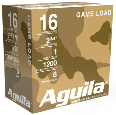 Aguila Ammunition 16ga Birdshot 2.75 inch Shotgun Shells - #6 Shot | 1oz | 1200 fps | 25rd Box