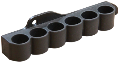 ADAPTIVE TACTICAL AT06000M Receiver Mounted Shell Carrier  6rd Non-Glare Black Synthetic Rubber, Fits Mossberg 500/590/Maverick 88 12 Gauge