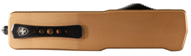 Templar Knife LAAB221 Premium Lightweight Large 3.50" OTF Tanto Plain Black Oxide Stonewashed Powdered D2 Steel Blade/5.25" Bronze Anodized Aluminum Handle