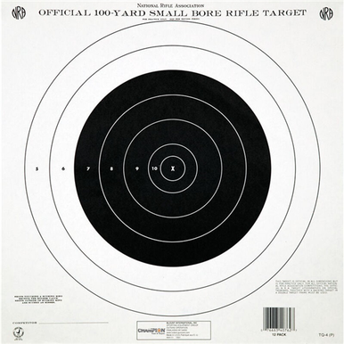 Champ Target 100yd Sgl Bull Paper 12pk