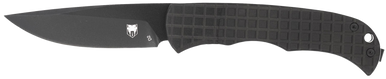 CobraTec Knives CTWOLVERINEGRN Wolverine  3.13" OTF Drop Point Plain Black TiCN D2 Steel Blade, 4.25" Black Textured G10 Handle