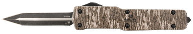 Templar Knife MAMOB121 Mossy Oak Lightweight Slim 3.16" OTF Dagger Plain Black Oxide Stonewashed Powder Coated D2 Steel Blade/ 4.93" Mossy Oak Bottomland Aged Aluminum Handle