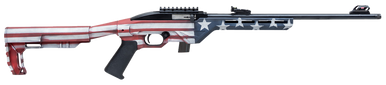 Citadel CIT22LRBUSA Trakr  22 LR 10+1 18" Blued Steel Threaded Barrel & Receiver, American Flag Synthetic Stock