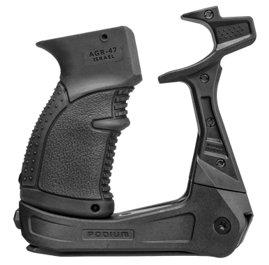 FAB Defense FXAKPODB AK-Podium Bi-Pod for AK-47/ AK-74 Includes AGR-47 Pistol Grip Black Reinforced Polymer