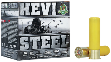 HEVI-Shot HS62001 HEVI-Steel  20Gauge 3" 7/8oz 1Shot 25 Rounds