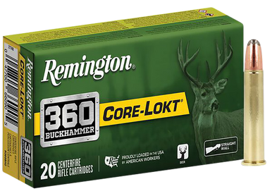 Remington CoreLokt Centerfire Rifle Ammo 360 Buckhammer 200 gr. SP 20 rd.