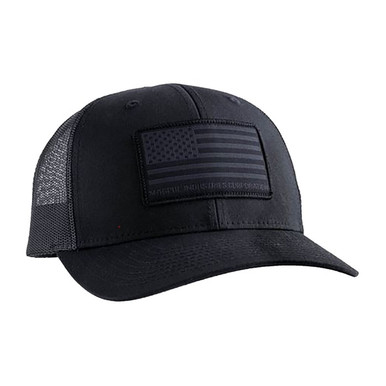 Magpul MAG1215-001 Standard  Black Adjustable Snapback OSFA Structured Woven American Flag Patch