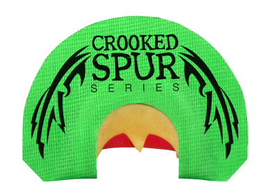 Foxpro CSMOUTHBACKWING Crooked Spur Back Wing Diaphragm Call Triple Reed Turkey Sounds Attracts Turkeys Green
