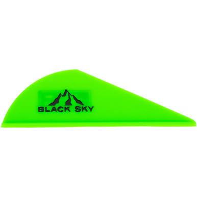 Bohning Black Sky Vane 2 in. Neon Green 36 pk.