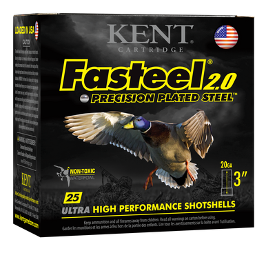 Kent Fasteel 2.0 Precision Plated Steel Load 20 ga. 3 in. 7/8 oz. 4 Shot 25 rd.
