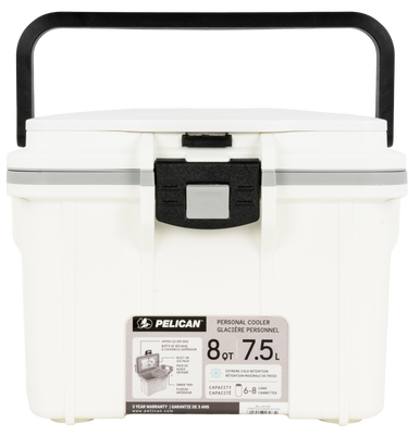 PELICAN 8Q-1-WHTGRY 8QT ELITE COOLER WHT/GRY