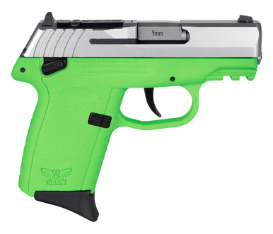 SCCY Industries CPX1TTLGRDRG3 CPX-1 Gen3 RDR 9mm Luger 10+1 3.10" Lime Green Polymer w/Picatinny Rail Serrated SS Slide Lime Green Polymer Grip