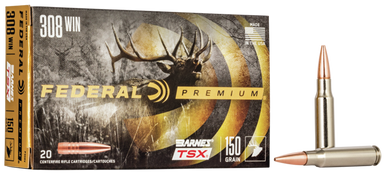 Federal Premium Barnes TSX 308 Winchester Copper Hollow Point 150 Grain 20 Rounds
