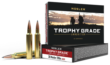 Nosler Trophy Grade Long Range Rifle Ammunition 30 Nosler 210 gr. ABLR SP 20 rd.