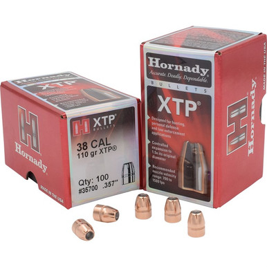 Hornady Traditional Pistol Bullets 38 cal. .357 110 gr. XTP 100 box