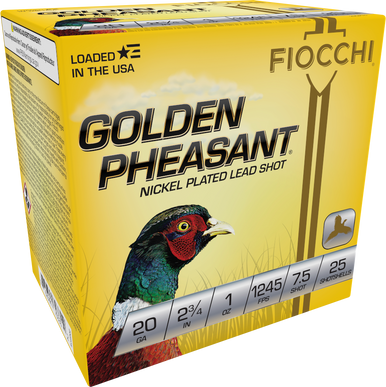 Fiocchi Golden Pheasant Shotgun Loads 20 ga. 2.75 in. 1 oz. 7.5 Shot 25 rd.