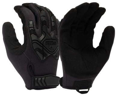 Pyramex VGTG40BX2 Impact Operator Heavy-Duty Black Synthetic Leather XXL Hook & Loop