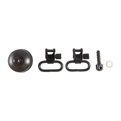 Uncle Mike's 18002 Mag Cap Swivel Set made of Steel with Blued Finish, 1" Loop Size & Quick Detach Style for 12 Gauge Remington 870 Express with Wood Stock Includes Two Super Swivels