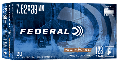 Federal Power-Shok 7.62x39 Soft Point 123 Grain 20 Rounds