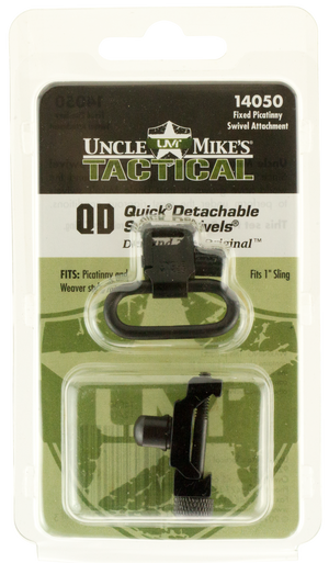 Uncle Mike's 14050 Super Swivel  Quick Detach w/Fixed Picatinny Swivel Attachment Blued 1" Loop