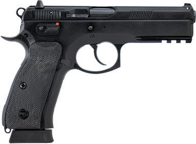 CZ-USA 89352 CZ 75 SP-01 Tactical 9mm Luger 19+1 4.60" Black Steel Barrel Black Polycoat Black Rubber Grip
