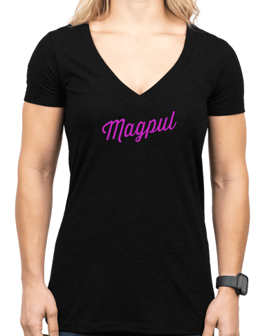 Magpul MAG1336-001-L Rover Script Women's Black Cotton/Polyester Short Sleeve Large