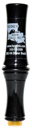 Haydel's Game Calls DC14 Diver Duck  Open Call Attracts Ducks Black Acrylic