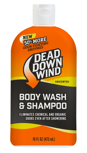 Dead Down Wind 121618 Shampoo/Body Wash  Odor Eliminator Unscented Scent 16 oz
