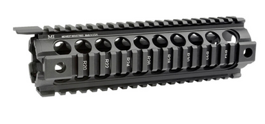 Midwest Industries AR-15 Aluminum Two Piece Drop In Handguard - Black | 9" | Gen 2 | Mid Length