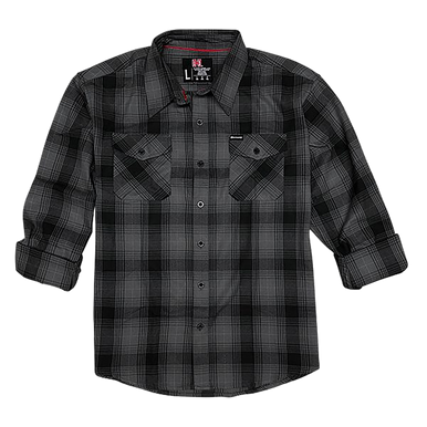 Hornady Gear 32224 Flannel Shirt  XL Gray/Black,  Cotton/Polyester, Relaxed Fit Button Up