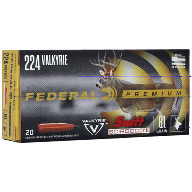 Fed Prm 224vlk 81gr Swift Sc 20 Rounds