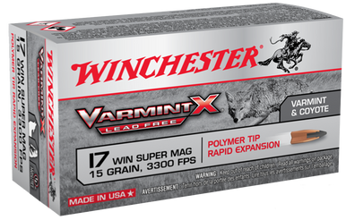 Winchester Varmint X 17 WSM Lead Free Polymer Tip 15 Grain 50 Rounds