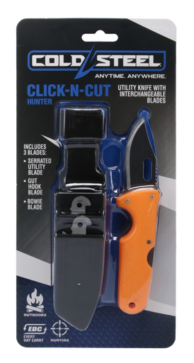 Cold Steel Click n Cut Hunter Knife 3 Blade