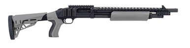 Mossberg 500 ATI Tactical 12GA 185in Barrel 5rd 6 pos Adj Gray Stock  Forend  Black 50431