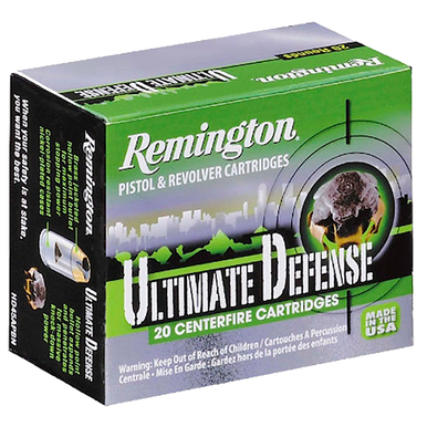 Remington Ammunition 28939 Ultimate Defense Full Size Handgun 40S&W 180gr Brass Jacketed Hollow Point 20 Rounds