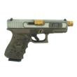 Glock 19 Gen 3 Compact "Trump Edition" Handgun 9mm Luger 15rd Magazines (2) 4" Threaded Gold Barrel Two Tone Austria