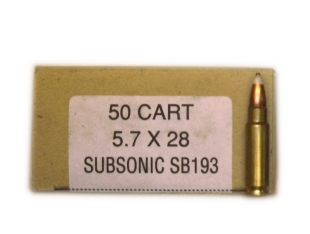 FN 5.7x28mm SB193 Subsonic LE 500 Rounds