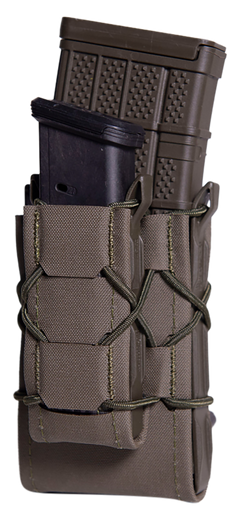 High Speed Gear 24DD00OD TACO Gen 2 Double Decker OD Green Nylon MOLLE Compatible w/ Rifle/Pistol