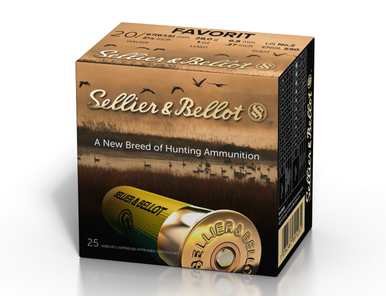 Sellier & Bellot FAVORIT 20 Gauge 2 3/4 Inch #2 Buckshot 12 Pellets 25 Rounds