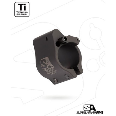AR-15 CLAMP ON TITANIUM ADJUSTABLE GAS BLOCK .750'' BLACK