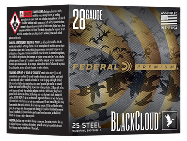 Federal Premium Black Cloud Waterfowl Shotgun Ammo 28 ga. 3 in. 3/4 oz. 3 Shot 10 rd.