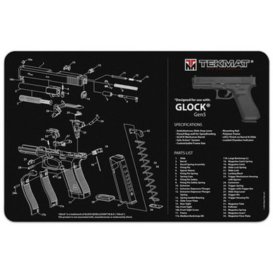 TekMat TEKR20GLOCK-G5 Glock Gen 5 Ultra 20 Cleaning Mat Glock Gen5 Parts Diagram 15" x 20"
