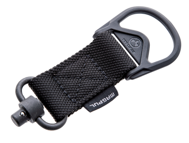 Magpul MAG517-BLK MS1/MS3 QD Sling Adapter made of Steel with Maganese Phosphate Black Finish, Polymer Hardware, Nylon 1.25" Webbing & Two to One-Point Design for AR-15, M4, M16, AK-Platform & AKM