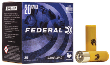 Federal Game Load 20 Gauge 7/8 Ounce #8 Shot 250 Rounds