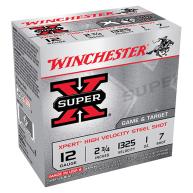 Winchester SuperX 12 Gauge High Velocity Steel Shot 1 Ounce 250 Rounds