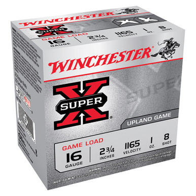 Winchester SuperX 16 Gauge 2.75 Inch 1 Ounce Game #8 Shot 250 Rounds