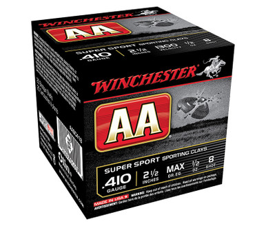 Winchester AA Super Sport 410 Gauge 1/2 Ounce Shot #8 25 Rounds