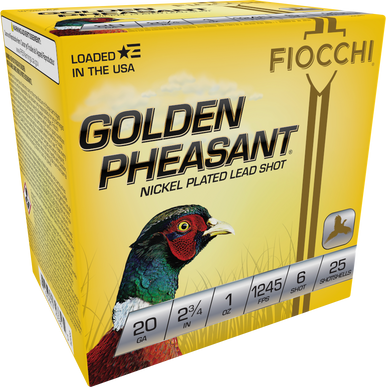 Fiocchi Golden Pheasant Shotgun Loads 20 ga. 2.75 in. 1 oz. 6 Shot 25 rd.