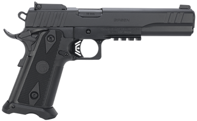 Girsan 395075 Witness2311  10mm Auto 15+1 6" Black Steel Barrel, Black Optic Ready/Serrated Steel Slide, Black Polymer Frame w/Beavertail & Picatinny Rail, Black Checkered Polymer Grip, Ambidextrous
