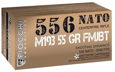 Fiocchi M193 Rifle Ammo 5.56 NATO 55 gr. FMJ 50 rd.